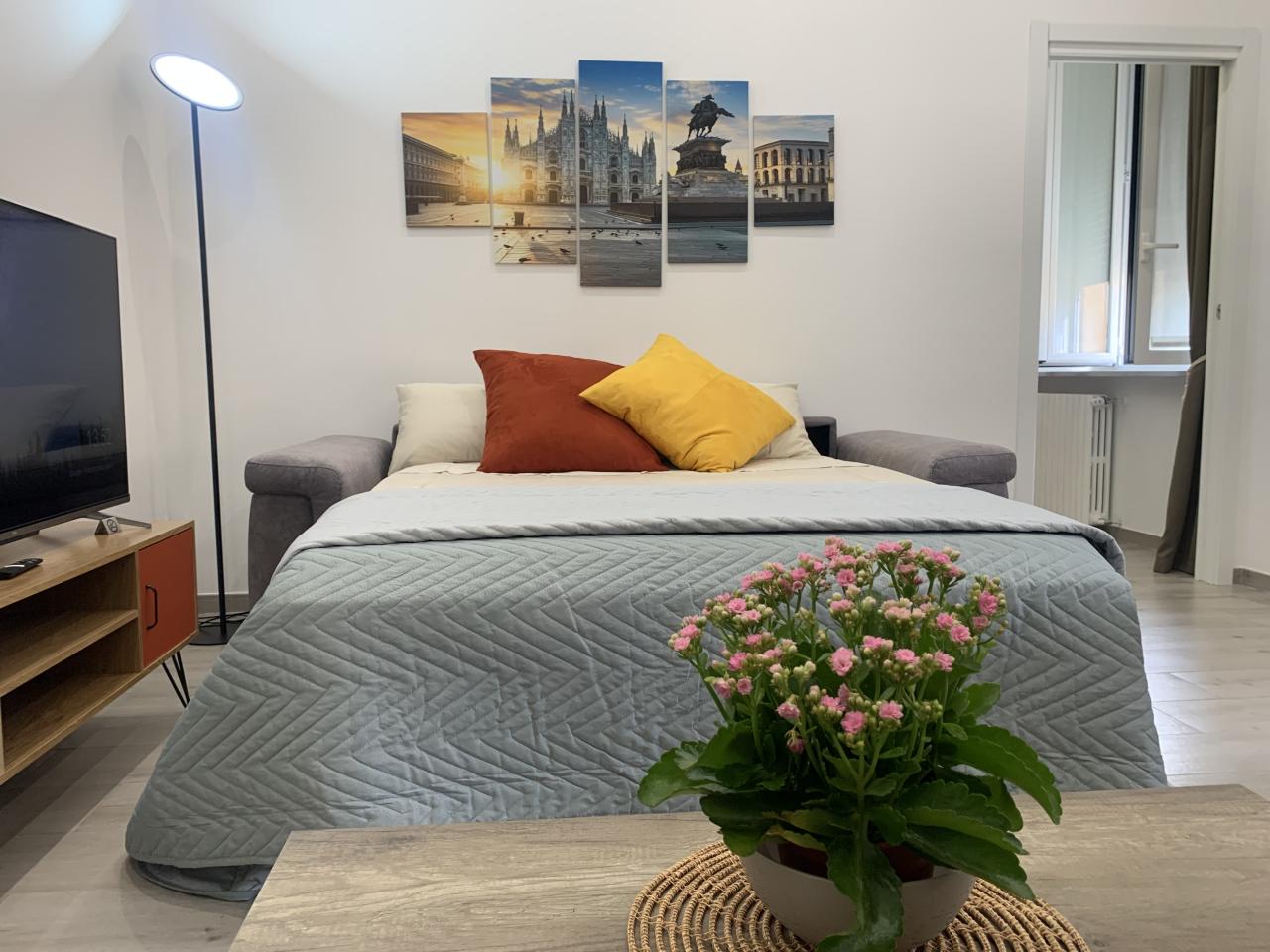 Divano letto per terzo ospite nell'appartamento Ripa 150